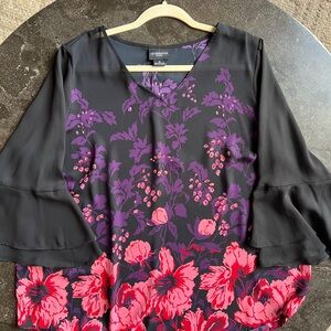 Liz Claiborne Woman Floral Blouse - Size 1X/2X